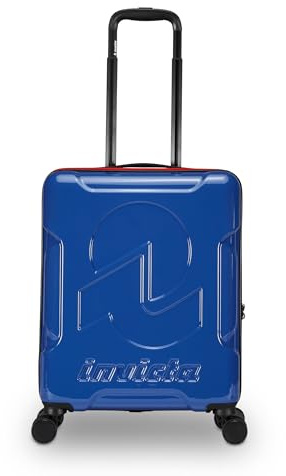 Invicta Trolley Travel - Bagaglio a Mano - Blu - 33 Litri, Rigido da Cabina con 4 Ruote Girevoli