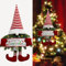 Kinyoda Decoraciones de Corona de Navidad, Coronas Navideñas para Puertas, Corona de Navidad Papá,Corona de Papá Noel Adorno Navideño para árboles de Navidad, Ventana, Chimenea, decoración de Pared