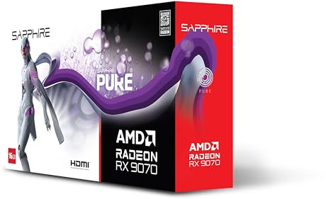 Sapphire PURE Radeon RX 9070 AMD 16 GB GDDR6 (Sapphire VGA 16GB RX9070 PURE GAMING OC 2xHDMI/2xDP PURE AMD RADEON RX 9070 GAMING OC 16GB)