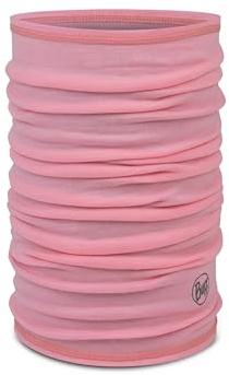 Buff Braga de cuello Merino Lightweight Niño Niña, Bufanda Multifuncional 100% Lana Merino, Senderismo, Aire Libre, Sostenible, Ligera, Fina, Talla Única, Rosa