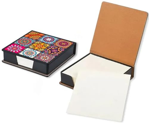 NDNXYXGS Mandala Diamond Painting Kit Note Box,Memo Paper Storage Box Diamond Art,Sticky Note Holder Diamond Art,Diamond Painting Memo Pad For Office Desk. (Mandala)