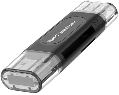 KAHDGSS Lettore di schede di memoria universale con interfacce USB di tipo C, supporta 128