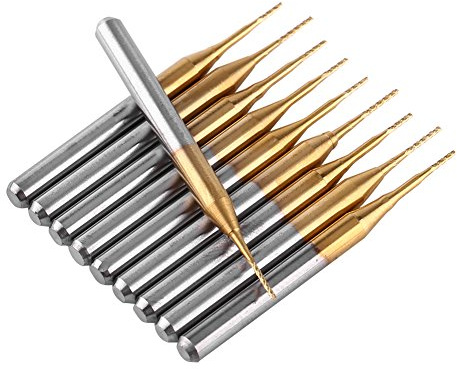 ZJchao Frese, Frese con Filettatura in Metallo Duro 10 Pezzi Rivestimento in Titanio Carburo di Tungsteno End Punte Taglio per Fresa in Metallo Duro Punte Taglio per Fresa in Utensile per
