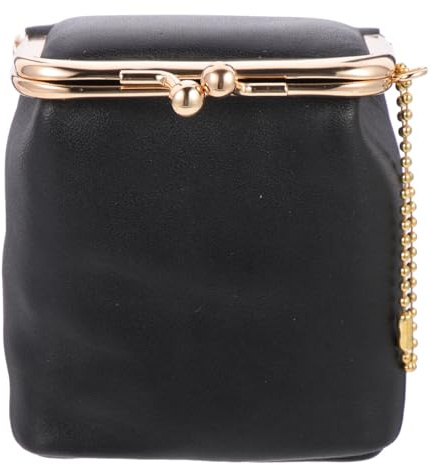 COLLBATH Trousse de Maquillage Porte-Rouge à Lèvres Délicat Noir Mini Format Fermeture Boucle pour Femme Usage Voyage Quotidien
