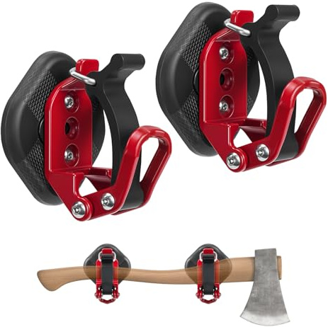 BPOPO Set di 2 supporti magnetici per camion, supporto per ascia e attrezzi, chiusura rapida per barre portatutto, garage, camper, rimorchi, ATV