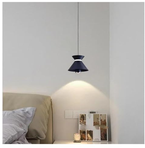 TTDGYYXW Lámpara de Techo, lámpara Colgante nórdica para Cocina, Mesa de Comedor, Luces Colgantes, Sala de Estar, Dormitorio, candelabros LED, luminaria de suspensión (Noir)