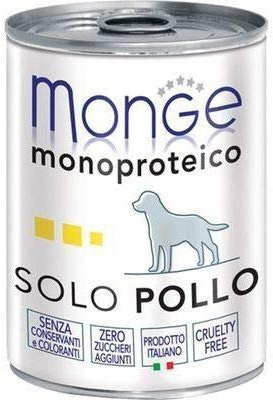 Monge Monoproteico Solo Pollo Alimento Umido per Cani 12 X 400gr