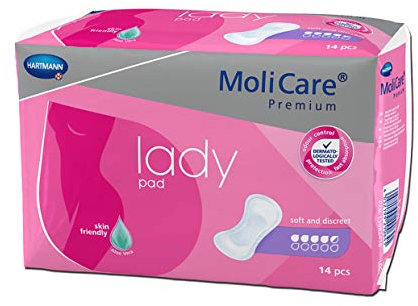 vanpein MoliCare Premium lady pad, Inkontinenz-Einlage für Frauen bei Blasenschwäche, Aloe Vera, 4,5 Tropfen, 168 Stück - Vorratspackung