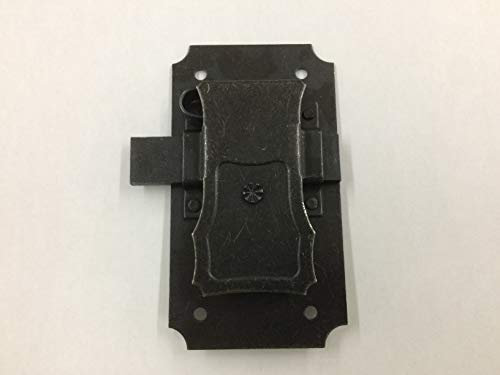 Serratura forgiata in ferro da restauro per mobili antichi e in arte povera. FS 101.20 MADE IN ITALY finitura NERO ANTICHIZZATO entrata mm.20.Linea IL FORGIATO (UTENSIL LEGNO)