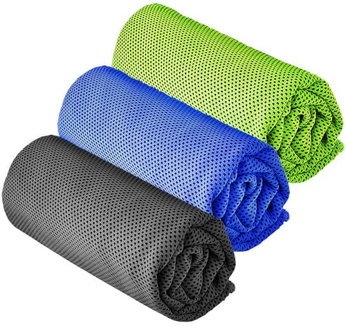 YQXCC 3 Asciugamano Raffreddamento 120 x 30 centimetri Asciugamano in microfibra per l'istante di raffreddamento Relief, asciugamano freddo per lo Yoga Golf Palestra Sport Camping Calcio