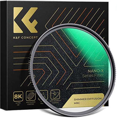 K&F CONCEPT Shimmer Diffusion 1 Filter 67mm aus Optisches Glas mit 28-facher Nano-Beschichtung für Videoaufnahmen/Portraitfotografie (Nano-Xcel)