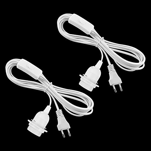 GIGIIS Douille E27 de Rénovation avec 5M de Câble, Interrupteur Marche/Arrêt pour Décor Éclairé ou Petites Lampes - DIY Individuel