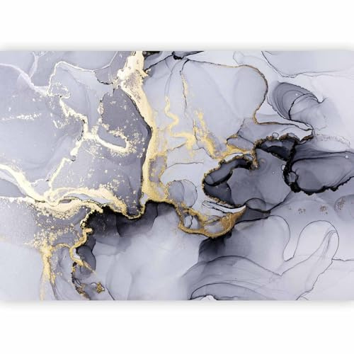 murando Fototapete Premium-Vlies Steinwand 350x256cm Foto Tapete Wohnzimmer Vliestapete XXL Motivtapeten Bildtapete 3d Effekt Wand Dekoration Marmor Marmoroptik Abstract Grau Beige a-B-10084-a-a