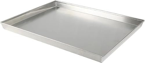 Teglia rettangolare professionale in alluminio per pizza focacce e pasticceria (Cm 60 x 40 h 3)