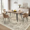 Homcomodar Teppich Wohnzimmer 200x290cm Vintage Teppich Schlafzimmer Kurzflor Boho Teppiche Waschbarer Wohnzimmerteppiche für Wohnzimmer Kinderzimmer(Taupe)