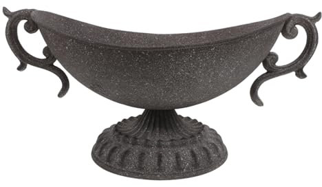 IMIKEYA Vintage Iron Urn Planter Rustic Flowerpot for Wedding Home Decor Floral Centerpiece Minimalist Style