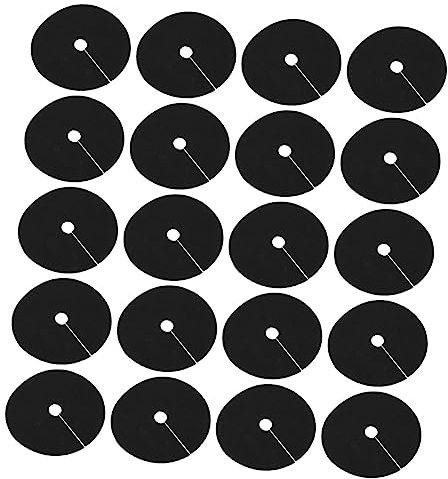 CLISPEED 20 Stück Unterlegplane Baummulch Baumschützer Stoff Tuch Pflanzen Unkrautbrenner Gewebering Zur Unkrautbekämpfung Runder Unkrautbekämpfungsring Runder Anti-Ring Black Vlies