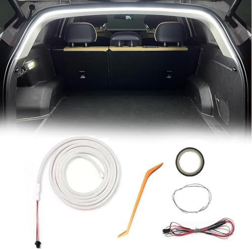 Tira de luz dinámica para maletero de automóvil, luces LED universales flexibles para interiores de coche, tira de luces LED dinámicas para cajuela, impermeable, luces de ambiente dinámico para