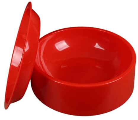 Folpus Plato de Fondue para Servir de Sushi, Plato de Aperitivo de tazón Redonda, de salmón de Aperitivo para tazón, Rojo