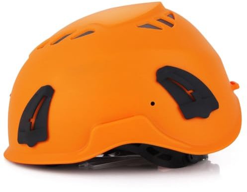 Outdoor Rock Climbing Safety Helmet Adjustable Fit Orange