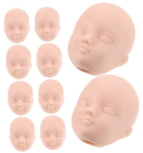 Totority 10 Stück Teiliges Puppenfrisierkopf zum Schminken Kreative DIY Puppen für Foto Requisiten und Leicht und Sicher für Verschiedene Bastelprojekte
