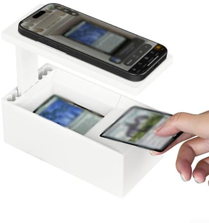 Yhenlovtt Scanner de cartes à collectionner - Appareil de numérisation compact avec construction en ABS - Design portable pour application ManaBox Scanner - Blanc