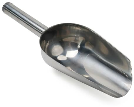 Pala para hielo 2 palas for hielo y dulces, herramientas de metal acero inoxidable for el hogar, cocina, harina(8 inches)