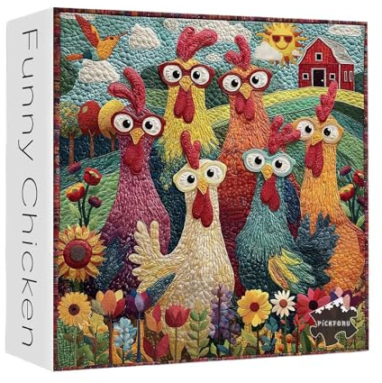 De Gallo | 1000 Piezas Coloridas Encastradas | Encastrables | para Principiantes Apasionados De Arte Noches Familiares