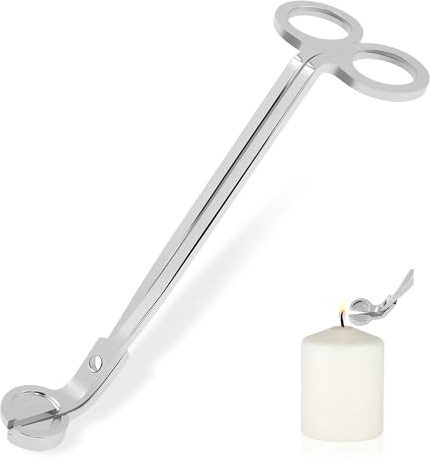 HMCEY Taglia Stoppino Candele in Acciaio Inossidabile,Forbici per Stoppino,Estintore per Candele,Spegnicandele con Manico Lungo,Spegnere Le Candeles,Candle Snuffer per Profumate, Cucina, Casa