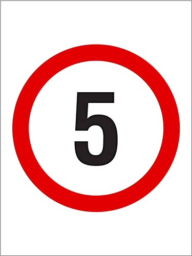 Velocidad Máxima 5 Km/H Señal De Advertencia Pintura De Hojalata Placa Carteles De Pared De Metal Cartel De Chapa Para Bar Cerveza Cocina Hogar S
