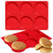 webake 2 Stück Burger Buns Backform Silikon 10 cm 6-Fach Burger Brötchen Blech, 33 x 22,2 x 2 cm