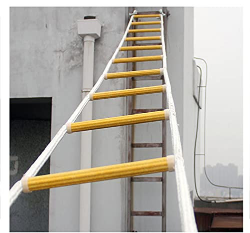 ZXCVBAS Safety Rope Ladder,Escape Ladders,Emergency Ladders Fire Ladders,Resin Fire Ladder High-Rise Escape Self-Rescue Ladder, Emergency Escape Rope Ladder Portable Fire Ladder,8m/26.24ft