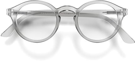 LONDON MOLE® Graduate occhiali con filtro luce blu | Eleganti occhiali rotondi panto con filtro blu | Anti affaticamento visivo per schermi | Uomo donna unisex | Cerniere a molla