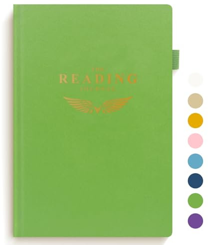 SIMVIA Läsdagbok - Elegant bokjournal läsningslogg för recensioner och läsframstegsspårning - Omtänksam present till bokälskare och läsare - 110 bokrecensioner (olivgrön)