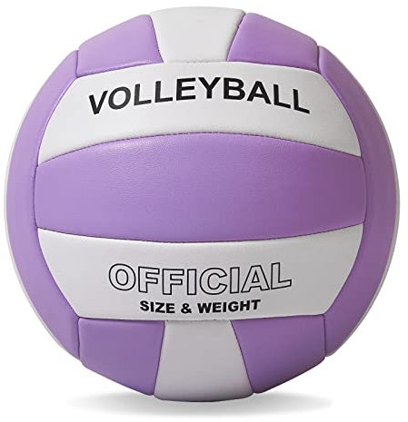 EVZOM Super Soft Volleyball Beach Volleyball Offizielle Größe 5 für Outdoor/Indoor/Pool/Fitness/Training Hochwertige Volleyballausrüstung Langlebigkeit Stabilität Sportball