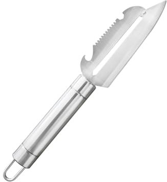Éplucheur multifonction universel 5-en-1 pour fruits et légumes, éplucheur de légumes et de pommes de terre pour la cuisine, peut gratter les écailles de poisson, peut ouvrir les bouchons de bouteille