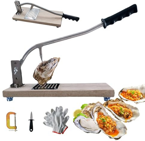 Cuchillo Manual para Descascarar Ostras, Herramienta Portátil De Altura Ajustable con Clip, Cuchillo, Guantes, 500-800 Piezas/h, Abridor De Ostras De Acero Inoxidable Sin Instalación