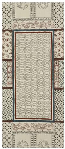 CASAVANI Kelim-Läufer, 4 x 20 cm, Flachgewebe, für drinnen und draußen, Läufer in Braun und Beige, 0,19 Zoll, steinwaschbarer Baumwollteppich, Boho-Teppiche für Flure, Treppen, Korridore