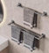 Portasciugamani da bagno singolo/doppio, lungo 30-80 cm, in acciaio inossidabile, barra porta asciugamani per bagno, da appendere alla parete, salvaspazio (doppio, 30 cm)