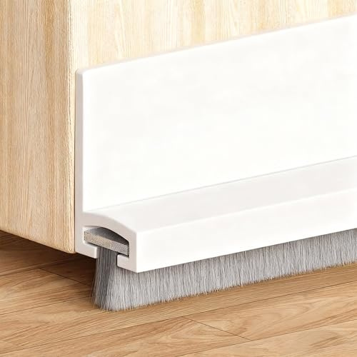 KEELYY Türdichtung Zugluftstopper für Türen, Türdichtung selbstklebend, Tür Zugluftstopper Windstopper Schutz vor Luftzug und Lärm, Schnell & einfach angebracht,