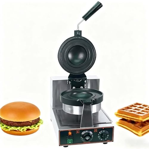 SIEEOUR Prensa Eléctrica Para Paninis Y Gofrera Para Hamburguesas,Máquina Comercial Para Hacer Sándwiches De Helado Con Temperatura Ajustable,Selladora De Hamburguesas Tipo Ovni(Single head)