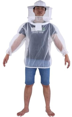 Imkerbekleidung Professionelle Imkerjacke, transparent, ultradünn, leicht, atmungsaktiv, Schutzanzug for die Bienenzucht