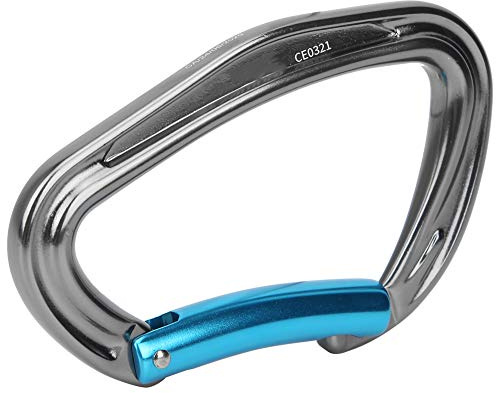 ZIXINNKC Estensione di sicurezza per moschettone con fibbia di protezione per attrezzatura per arrampicata su roccia Grigio Blu