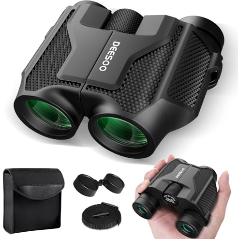 Compact Binoculars for Adults Kids - 20×25 High Power for Bird Watching | Small, Pocket, FMC, BAK4 Prism, Large eyepiece, Easy Focus, Easy to carry, Travel, Sightseeing, Outdoors, Hunting, theatre