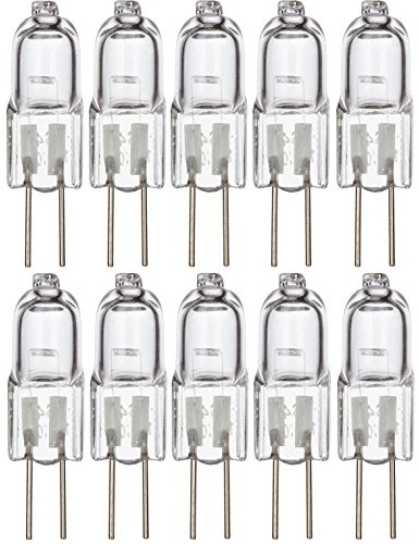 Simba Lighting Halogen G4 T3 20W 280lm Bi-Pin Bulbs 12V JC, 2700K, 10 Pack