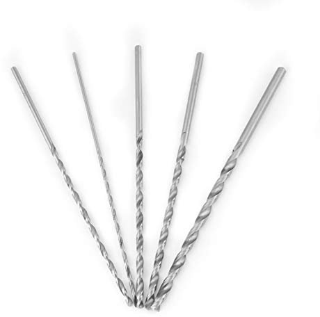 Estink Ensemble de 5 Forets à Bois en Acier Inoxydable, Diamètres 2mm, 3mm, 3.5mm, 4mm, 5mm, pour Perçage du Bois