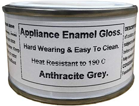 Fascinating Finishes Ltd 1 x 150ml Anthracite Grey Gloss Fridge, Cooker and Appliance Enamel Paint. Heat Resistant