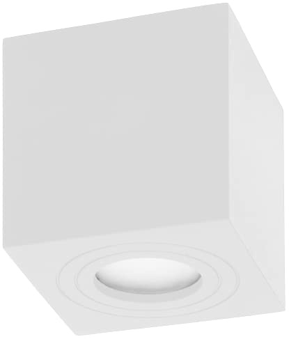 Adviti Megy Plafoniere per Bagno Impermeabile GU10 IP54 Faretto LED Soffitto (Lampadina acquistata separatamente) (Bianco)