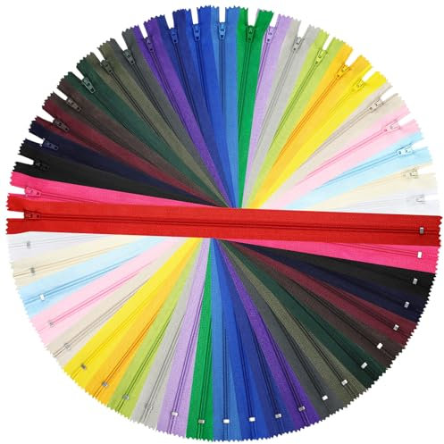 DOITEM 24pcs 20cm Cerniere a Spirale in Nylon Multicolore per Cucito e Artigianato 24 Colori