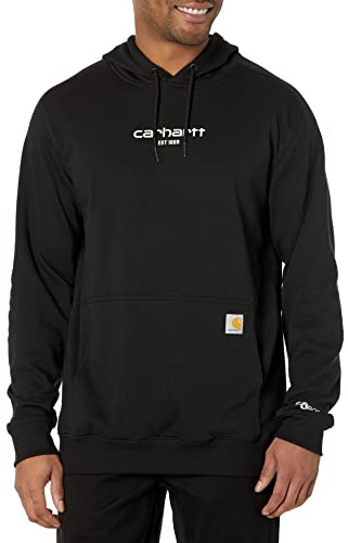 Carhartt Mens Lightweight Logo Relaxed Fit Graphic Hoodie